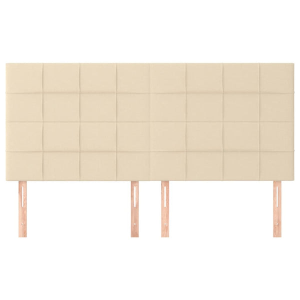 vidaXL Headboard Cream 160x5x118/128 cm Fabric