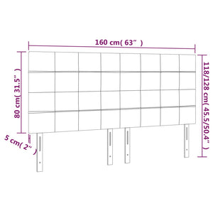 vidaXL Headboard Cream 160x5x118/128 cm Fabric