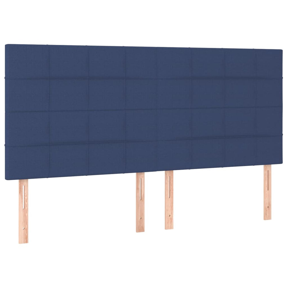 vidaXL Headboard Blue 160x5x118/128 cm Fabric