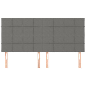 vidaXL Headboard Dark Grey 180 x 5 x 118/128 cm Fabric