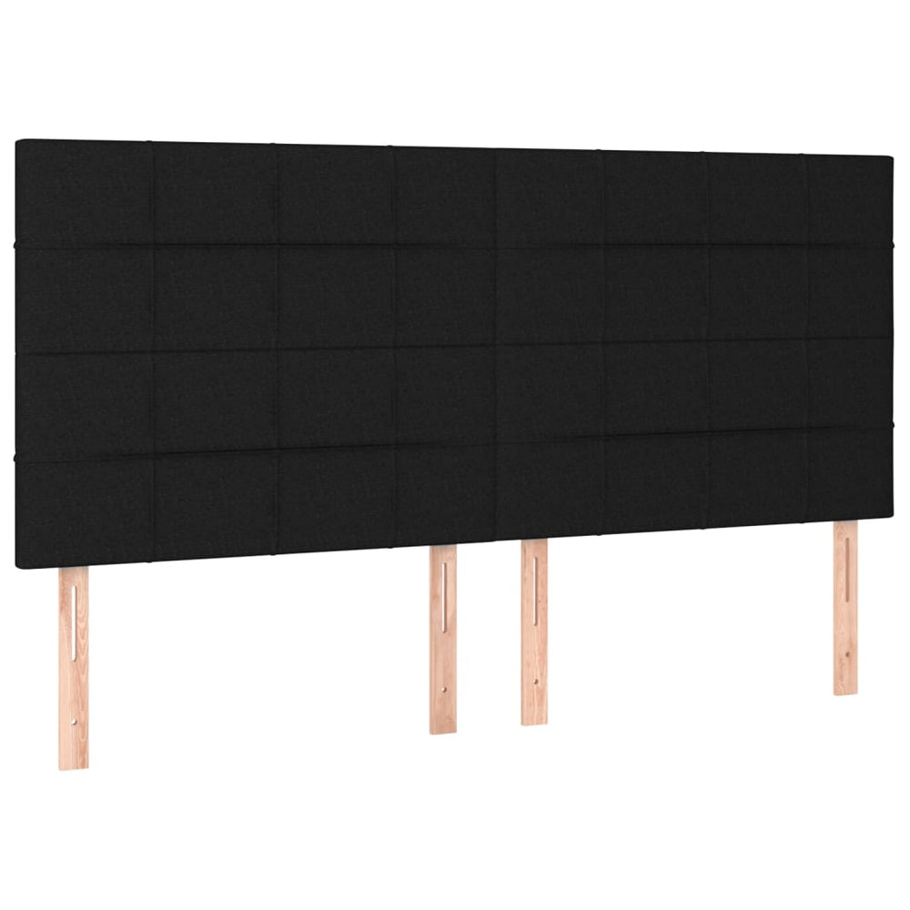 vidaXL Headboard Black 180 x 5 x 118/128 cm Fabric