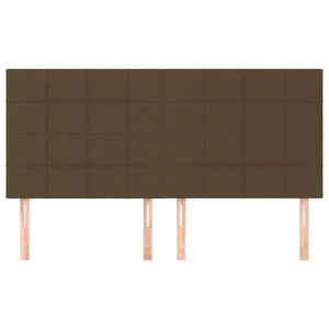 vidaXL Headboard Dark Brown 180x5x118/128 cm Fabric