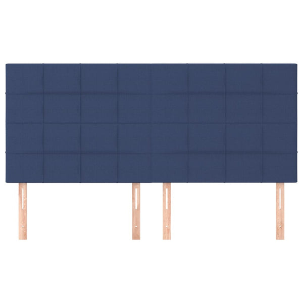 vidaXL Headboard Blue 180x5x118/128 cm Fabric