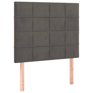 vidaXL Headboard Dark Grey 80 x 5 x 118/128 cm Velvet