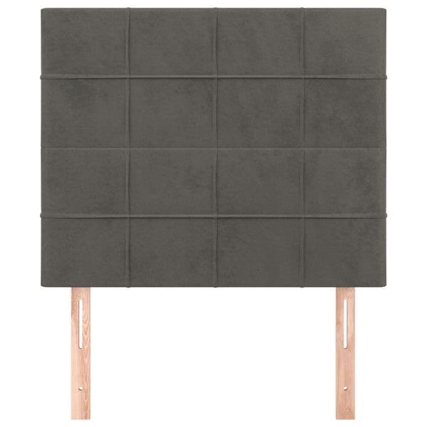 vidaXL Headboard Dark Grey 80 x 5 x 118/128 cm Velvet