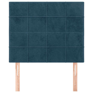 vidaXL Headboard Dark Blue 80x5x118/128 cm Velvet