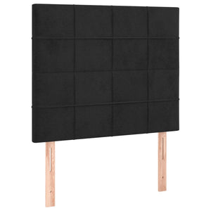 vidaXL Headboard Black 90x5x118/128 cm Velvet
