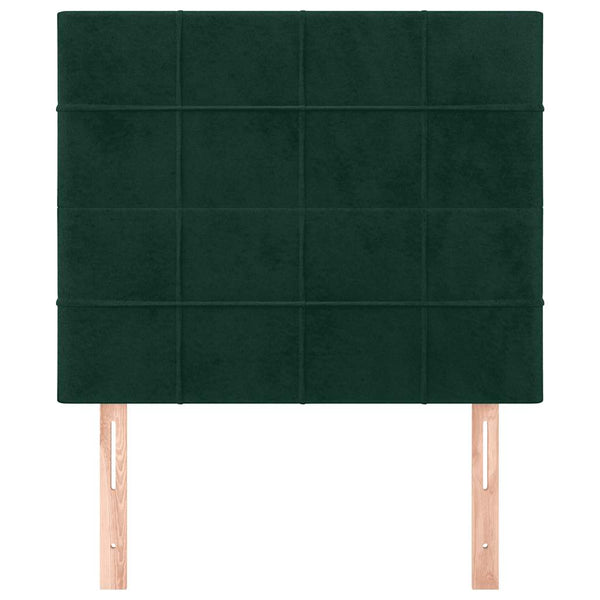 vidaXL Headboard Dark Green 90x5x118/128 cm Velvet