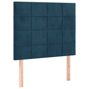 vidaXL Headboard Dark Blue 90x5x118/128 cm Velvet