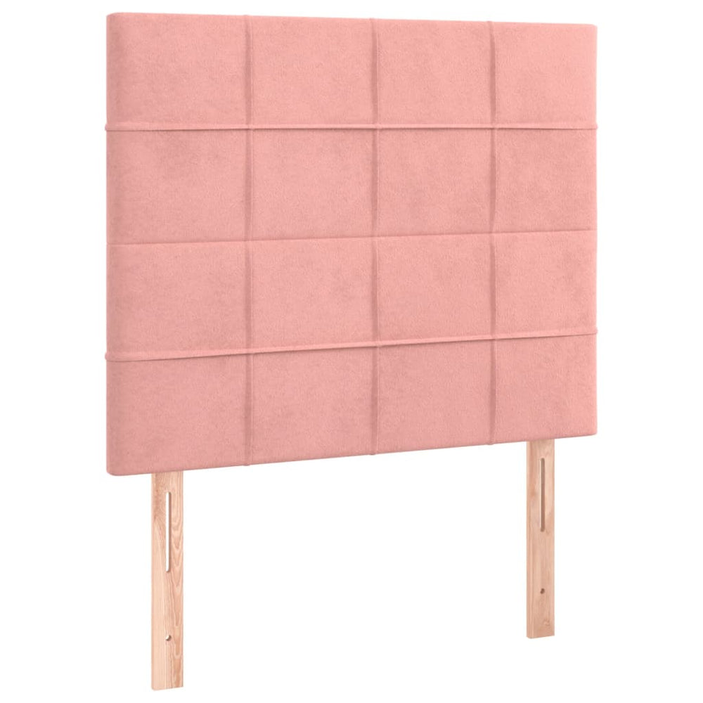 vidaXL Headboard Pink 90x5x118/128 cm Velvet