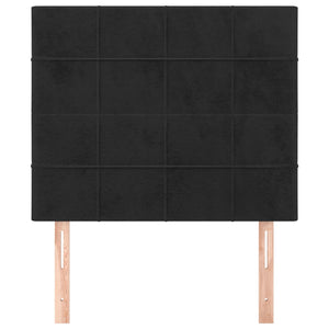 vidaXL Headboard Black 100x5x118/128 cm Velvet