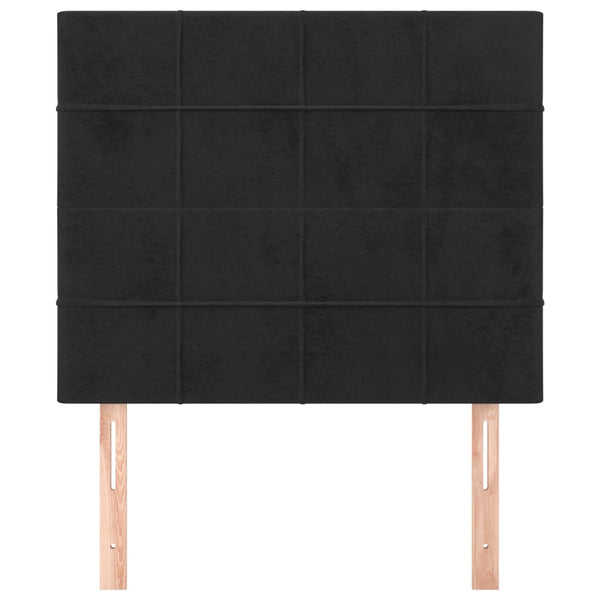 vidaXL Headboard Black 100x5x118/128 cm Velvet