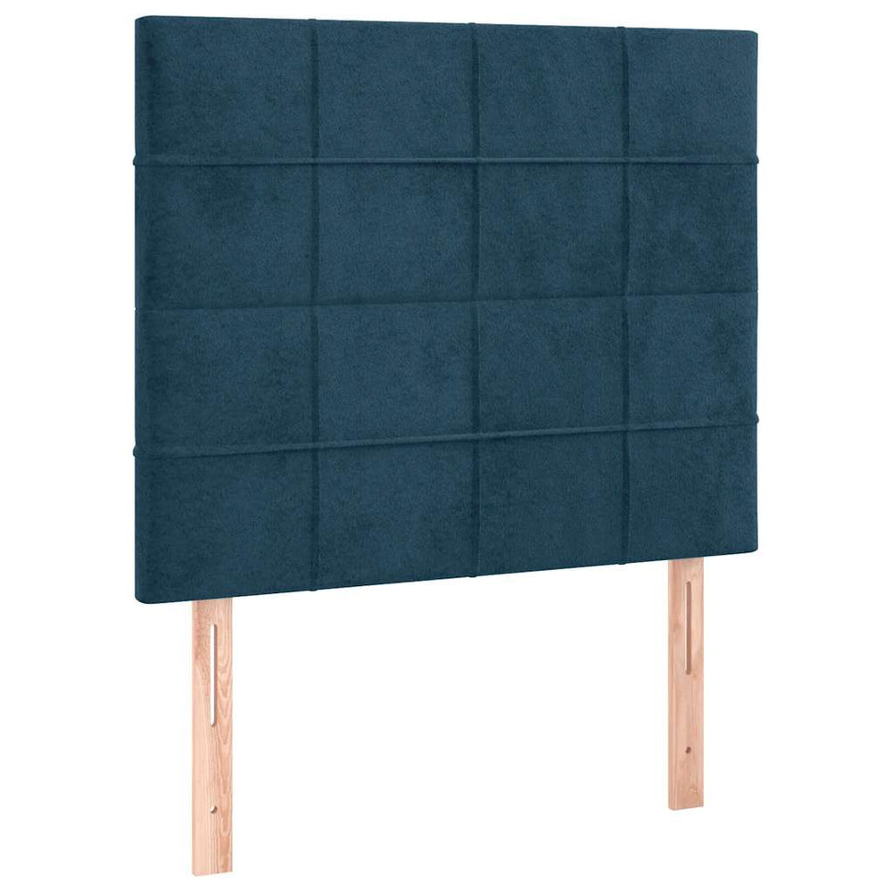 vidaXL Headboard Dark Blue 100x5x118/128 cm Velvet