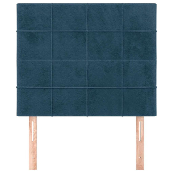 vidaXL Headboard Dark Blue 100x5x118/128 cm Velvet