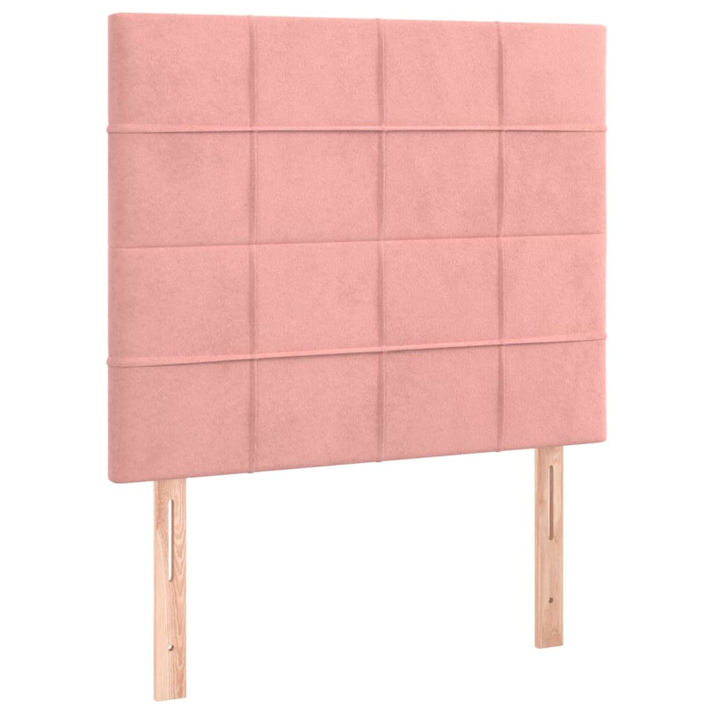 vidaXL Headboard Pink 100 x 5 x 118/128 cm Velvet