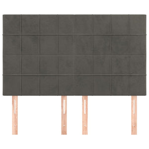 vidaXL Headboard Dark Grey 144 x 5 x 118/128 cm Velvet