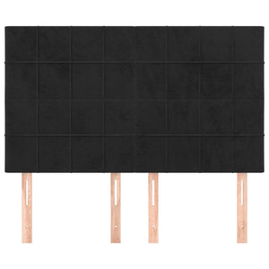 vidaXL Headboard Black 144x5x118/128 cm Velvet