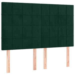 vidaXL Headboard Dark Green 144x5x118/128 cm Velvet