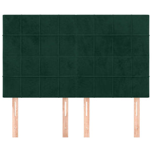 vidaXL Headboard Dark Green 144x5x118/128 cm Velvet