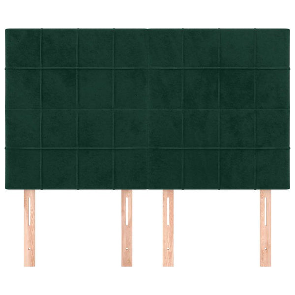 vidaXL Headboard Dark Green 144x5x118/128 cm Velvet