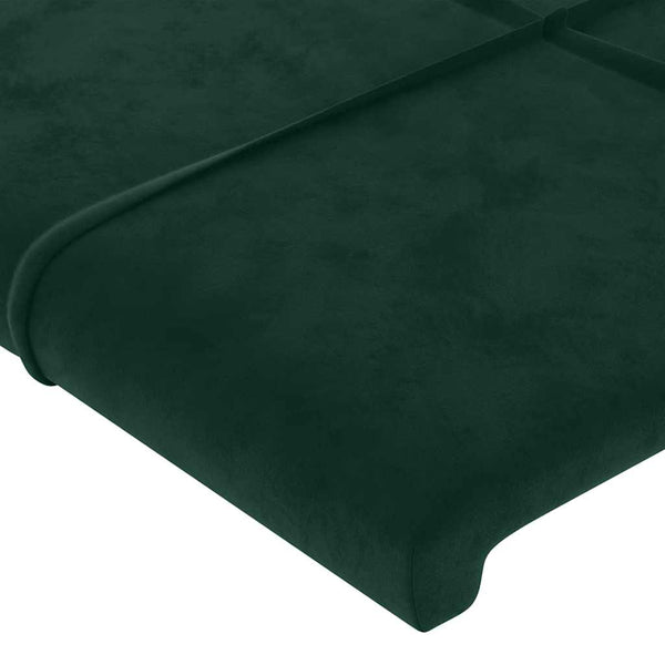 vidaXL Headboard Dark Green 144x5x118/128 cm Velvet
