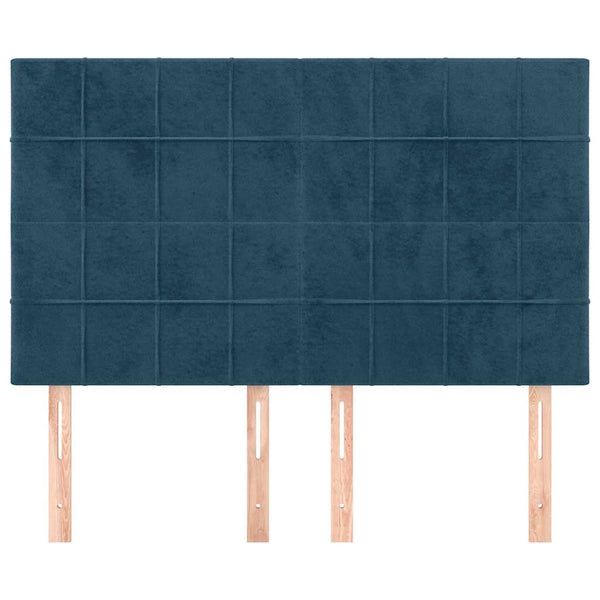 vidaXL Headboard Dark Blue 144x5x118/128 cm Velvet