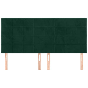 vidaXL Headboard Dark Green 160x5x118/128 cm Velvet
