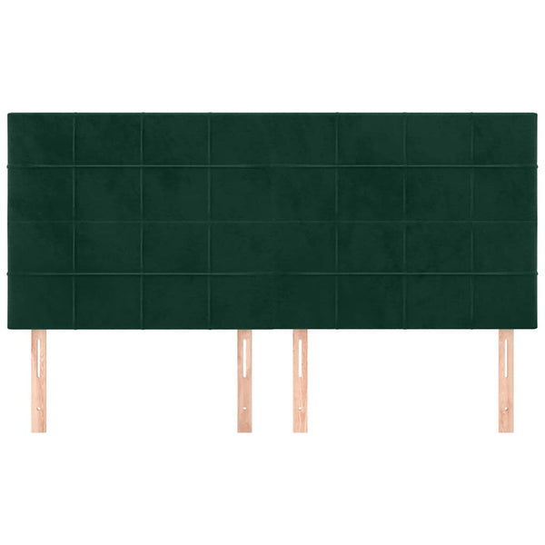 vidaXL Headboard Dark Green 160x5x118/128 cm Velvet