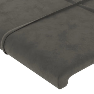 vidaXL Headboard Dark Grey 180 x 5 x 118/128 cm Velvet