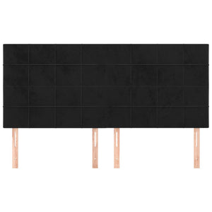 vidaXL Headboard Black 180x5x118/128 cm Velvet