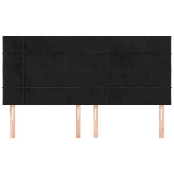 vidaXL Headboard Black 180x5x118/128 cm Velvet