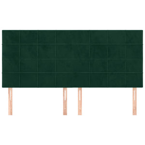 vidaXL Headboard Dark Green 180x5x118/128 cm Velvet