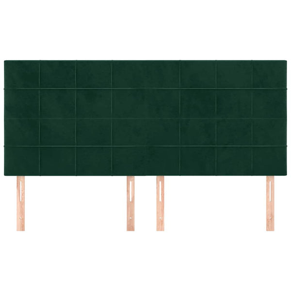 vidaXL Headboard Dark Green 180x5x118/128 cm Velvet