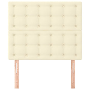vidaXL Headboard Cream 80x5x118/128 cm Faux Leather