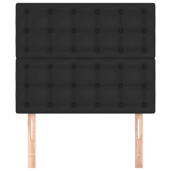 vidaXL Headboard Black 90x5x118/128 cm Faux Leather