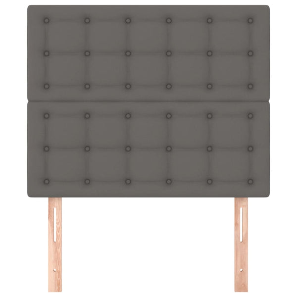 vidaXL Headboard Grey 90x5x118/128 cm Faux Leather