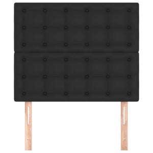 vidaXL Headboard Black 100x5x118/128 cm Faux Leather