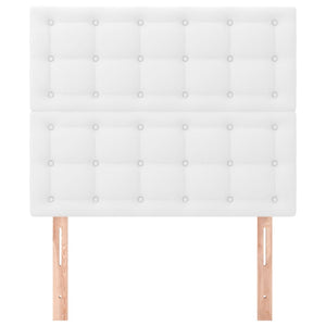 vidaXL Headboard White 100x5x118/128 cm Faux Leather