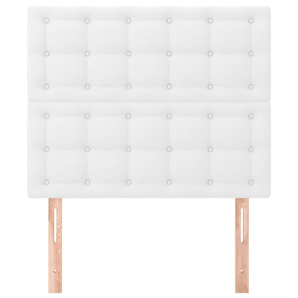 vidaXL Headboard White 100x5x118/128 cm Faux Leather