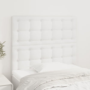 vidaXL Headboard White 100x5x118/128 cm Faux Leather