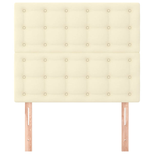 vidaXL Headboard Cream 100x5x118/128 cm Faux Leather