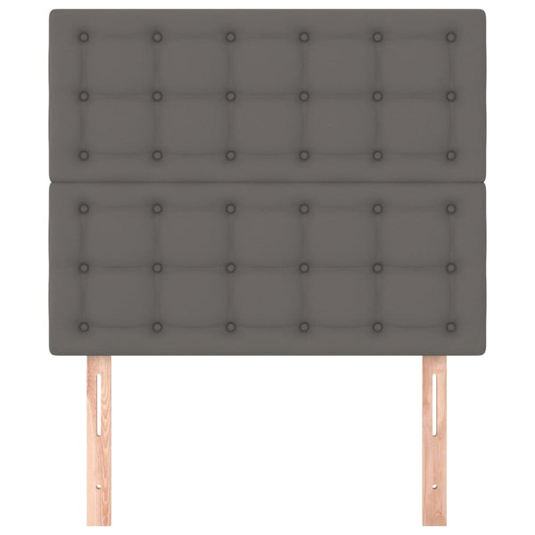 vidaXL Headboard Grey 100x5x118/128 cm Faux Leather