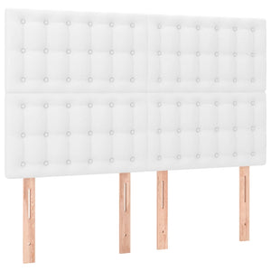 vidaXL Headboard White 144x5x118/128 cm Faux Leather