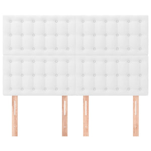 vidaXL Headboard White 144x5x118/128 cm Faux Leather
