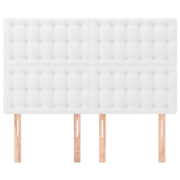 vidaXL Headboard White 144x5x118/128 cm Faux Leather