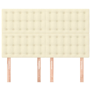 vidaXL Headboard Cream 144x5x118/128 cm Faux Leather