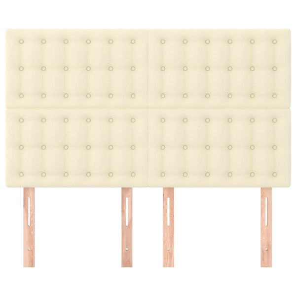 vidaXL Headboard Cream 144x5x118/128 cm Faux Leather