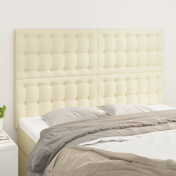 vidaXL Headboard Cream 144x5x118/128 cm Faux Leather