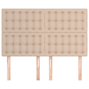 vidaXL Headboard Cappuccino 144x5x118/128 cm Faux Leather