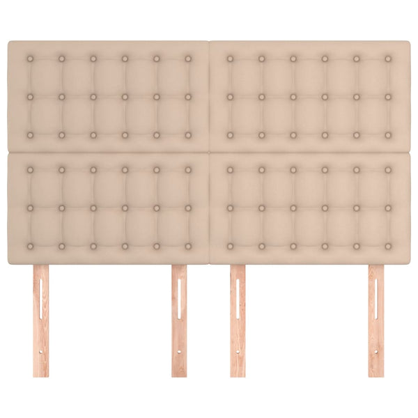 vidaXL Headboard Cappuccino 144x5x118/128 cm Faux Leather